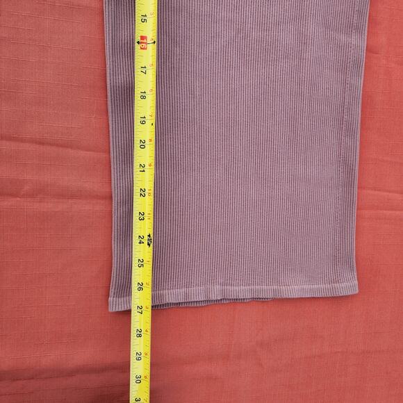 Zara Women's M-L Dusty Pink Knit High Waist Pencil Skirt Midi Stretch Tight - Picture 5 of 6